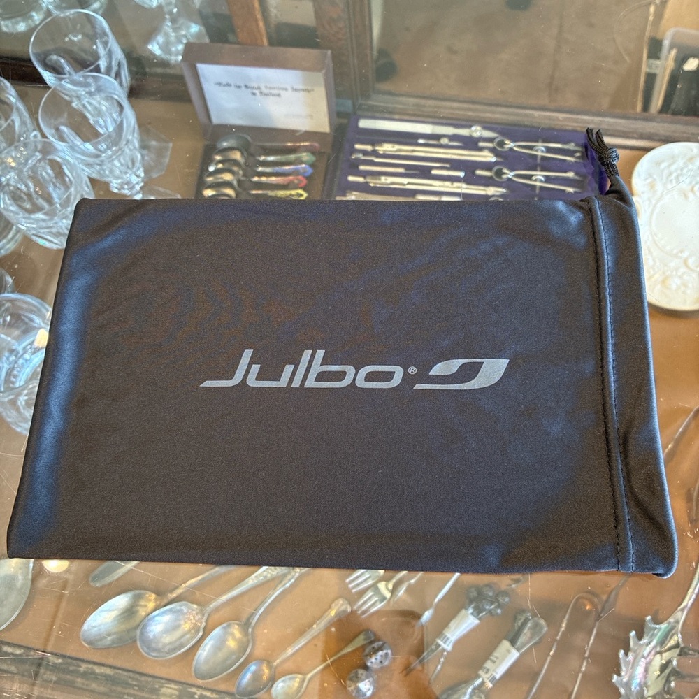 Julbo Sunglasses Soft Pouch Case Microfiber Bag Black Logo (9.75“ X 6.25”).